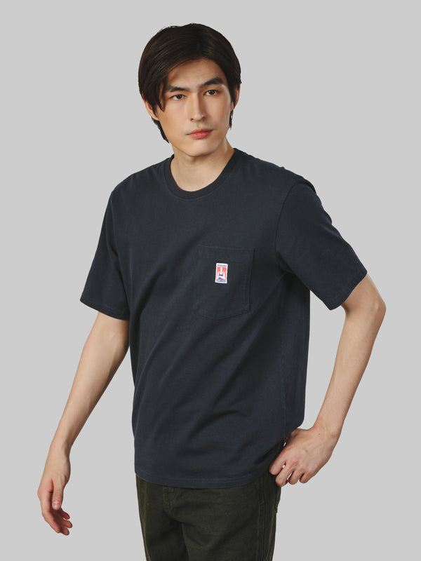 เสื้อยืดแขนสั้นผู้ชาย คอลเลคชั่น CASEY JONES ทรงตรง สีกรมท่า