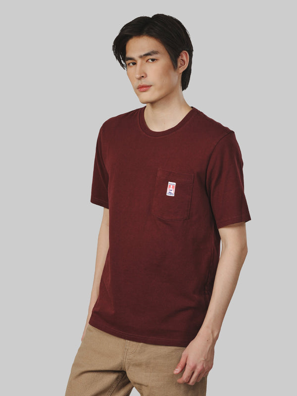 เสื้อยืดแขนสั้นผู้ชาย คอลเลคชั่น CASEY JONES ทรงตรง สีแดง