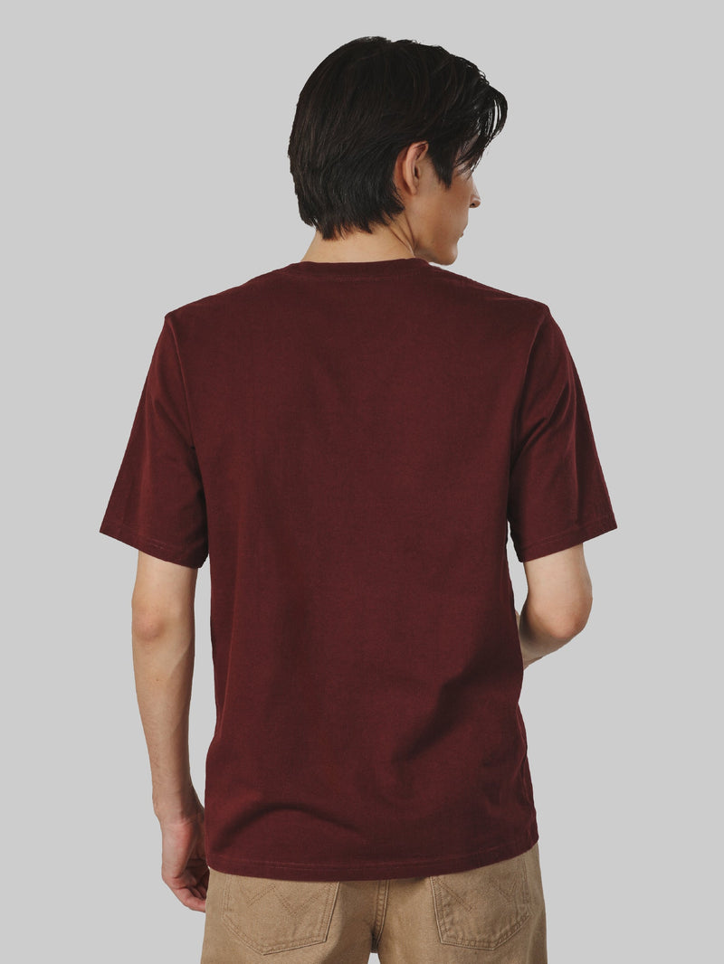 เสื้อยืดแขนสั้นผู้ชาย คอลเลคชั่น CASEY JONES ทรงตรง สีแดง