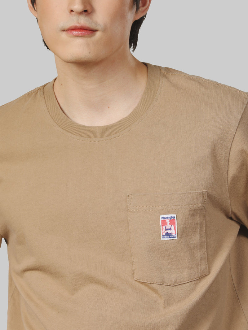 REGULAR FIT CASEY JONES COLLECTION MEN'S TEE SHORT SLEEVE BEIGE