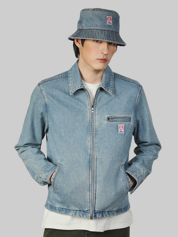 เสื้อแจ็คเก็ตผู้ชาย คอลเลคชั่น CASEY JONES ทรงตรง สียีนส์อ่อน