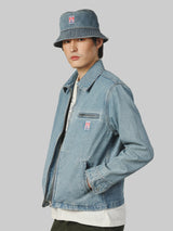 เสื้อแจ็คเก็ตผู้ชาย คอลเลคชั่น CASEY JONES ทรงตรง สียีนส์อ่อน