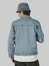 เสื้อแจ็คเก็ตผู้ชาย คอลเลคชั่น CASEY JONES ทรงตรง สียีนส์อ่อน