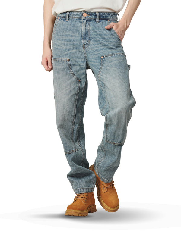 กางเกงยีนส์ผู้ชาย คอลเลคชั่น CASEY JONES DOUBLE KNESS FIT เอวกลาง ทรงตรง สียีนส์อ่อน