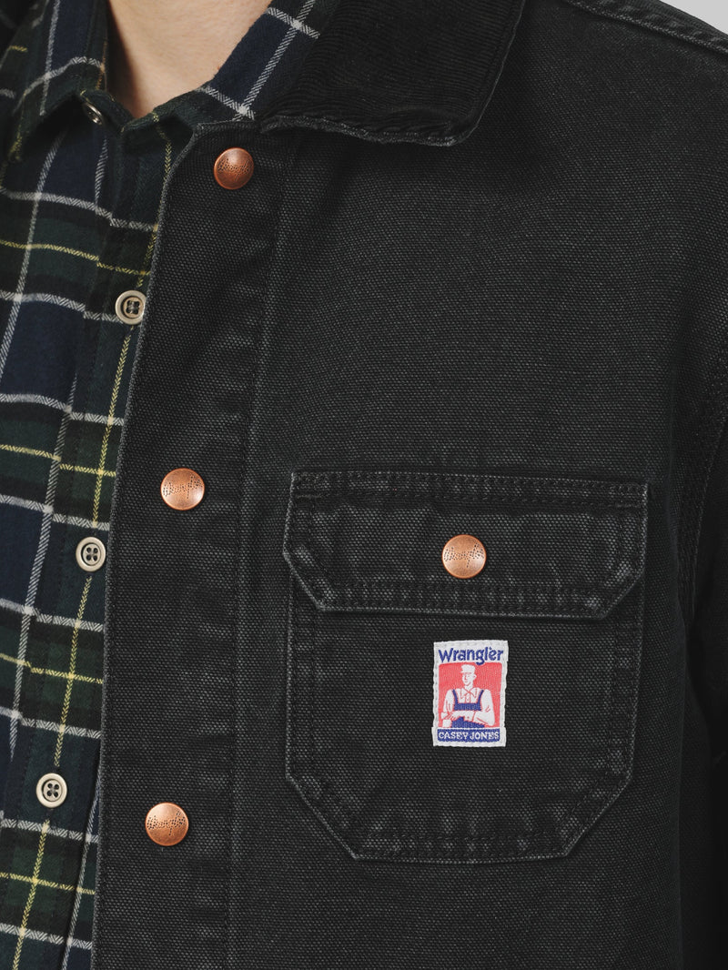 เสื้อแจ็คเก็ตผู้ชาย คอลเลคชั่น CASEY JONES WORKWEAR FIT สีดำ