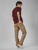 กางเกงขายาวผู้ชาย คอลเลคชั่น CASEY JONES MWZ FIT เอวกลาง ทรงตรง สีน้ำตาล