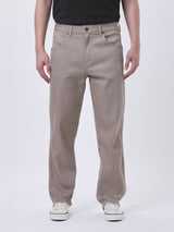 กางเกงขายาวผู้ชาย MWZ FIT เอวกลาง ทรงตรง สีกากี
