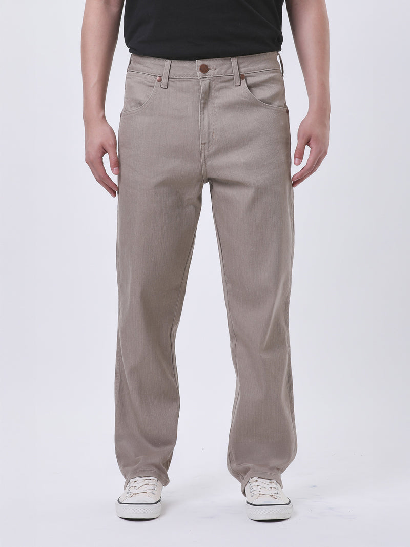 กางเกงขายาวผู้ชาย MWZ FIT เอวกลาง ทรงตรง สีกากี