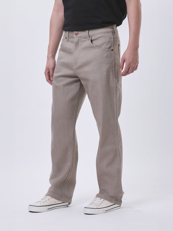 กางเกงขายาวผู้ชาย MWZ FIT เอวกลาง ทรงตรง สีกากี