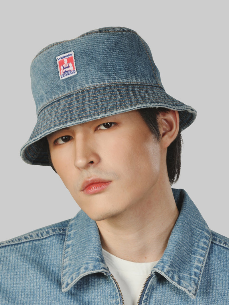 CASEY JONES COLLECTION UNISEX BUCKET HAT MID INDIGO