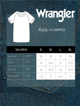 เสื้อยืดแขนสั้นผู้หญิง คอลเลคชั่น EVERYDAY WITH WRANGLER CROPPED FIT สีกรมท่า