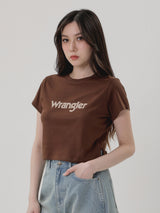SLIM FIT EVERYDAY WITH WRANGLER COLLECTION WOMEN'S SHORT SLEEVE T-SHIRT BROWN