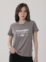 เสื้อยืดแขนสั้นผู้หญิง ทรงตรง สีเทา