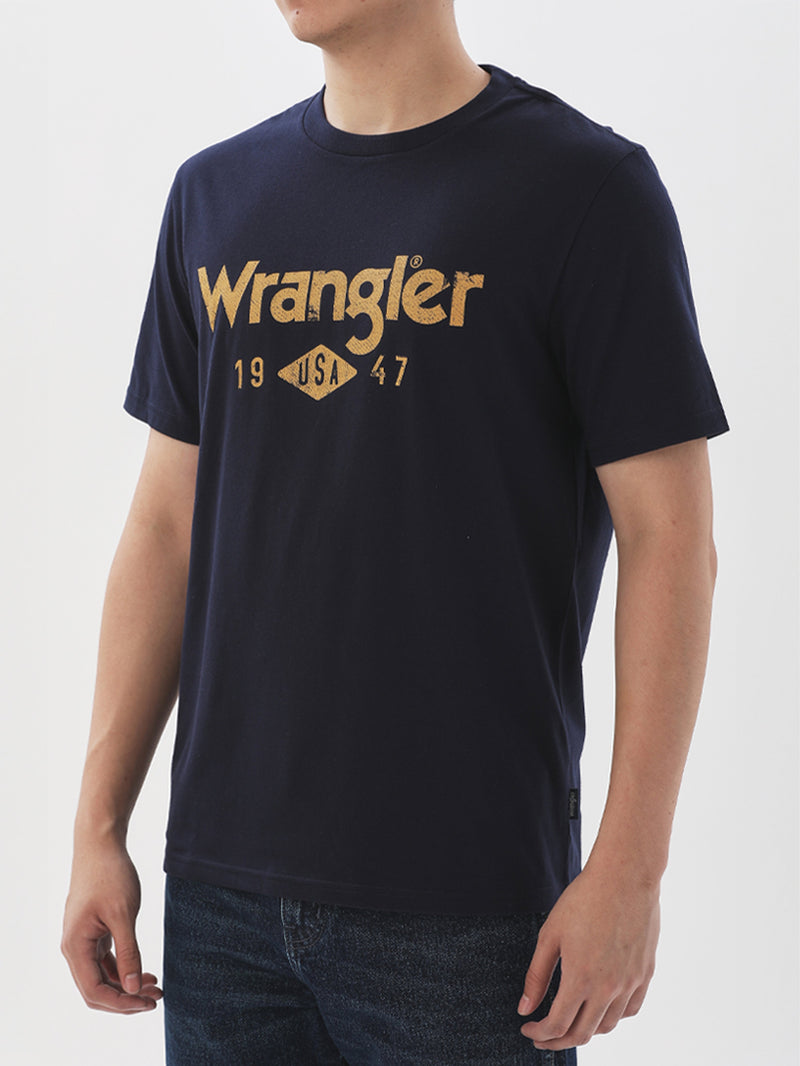 REGULAR FIT MEN'S SHORT SLEEVE T-SHIRT NAVY