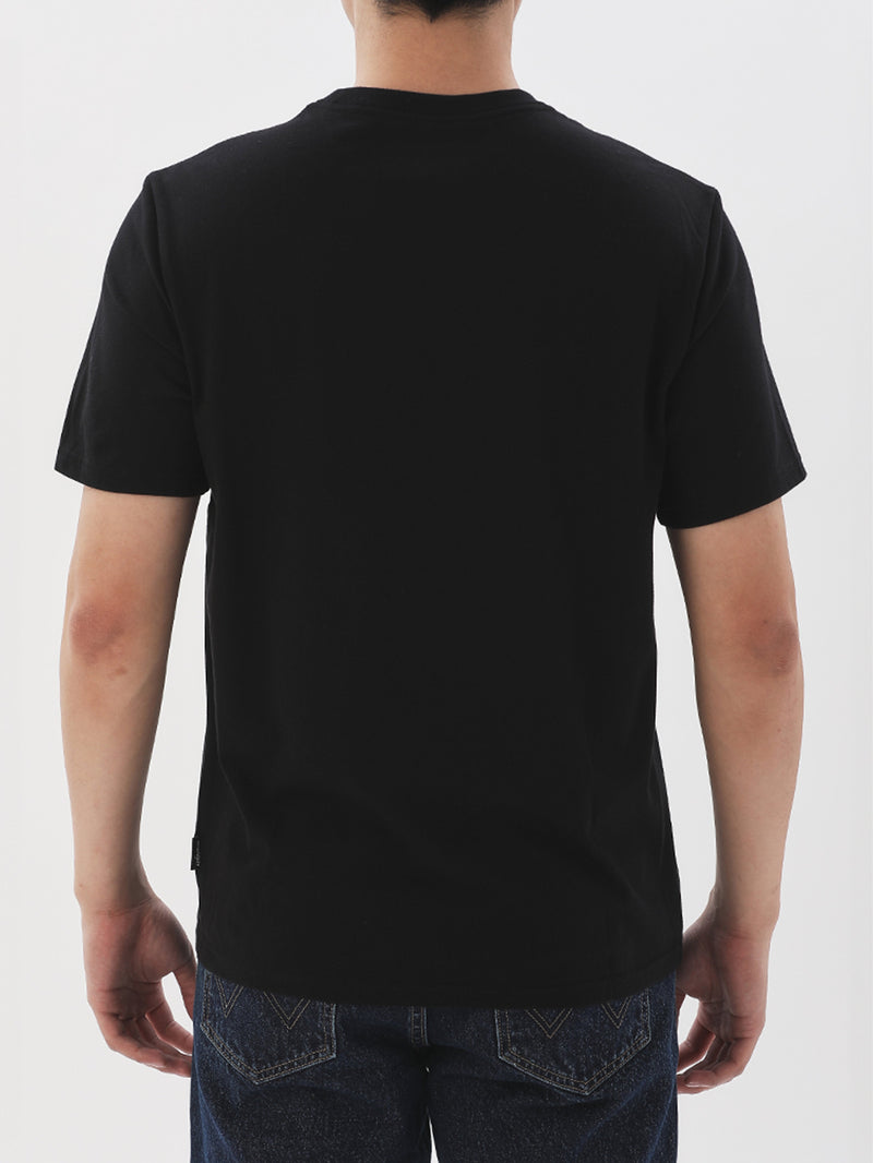 REGULAR FIT MEN'S SHORT SLEEVE T-SHIRT BLACK