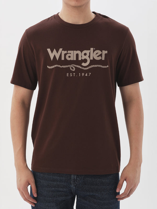 REGULAR FIT MEN'S SHORT SLEEVE T-SHIRT BROWN