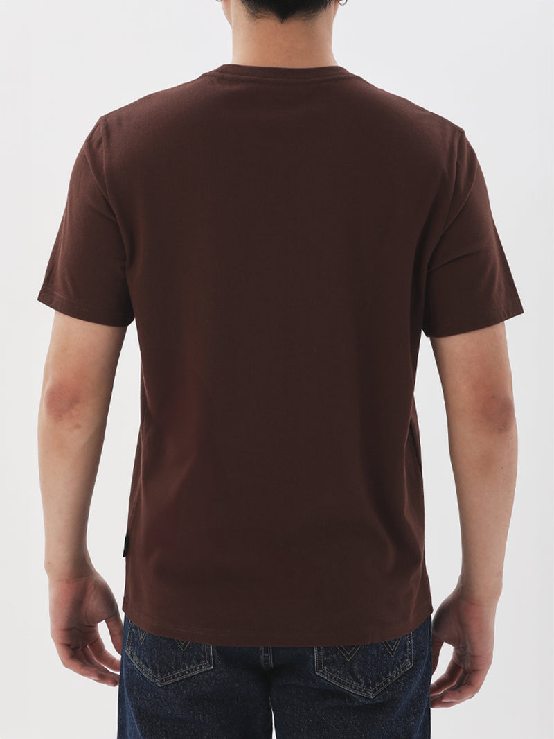 REGULAR FIT MEN'S SHORT SLEEVE T-SHIRT BROWN