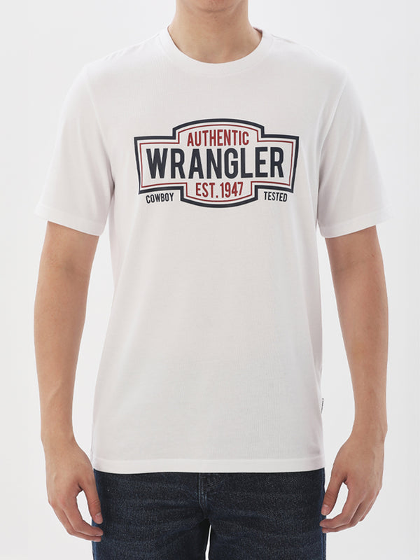REGULAR FIT MEN'S SHORT SLEEVE T-SHIRT WHITE