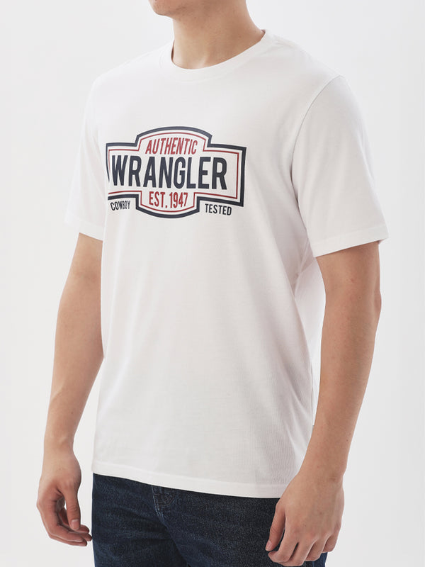 REGULAR FIT MEN'S SHORT SLEEVE T-SHIRT WHITE
