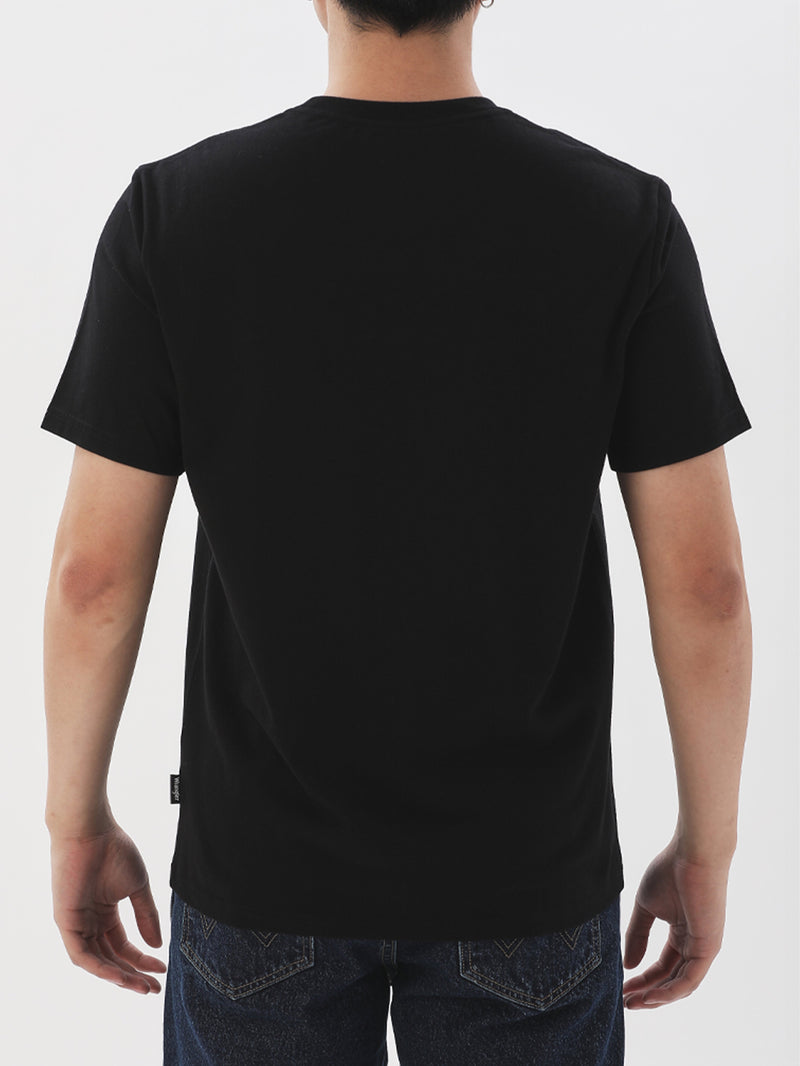 REGULAR FIT MEN'S SHORT SLEEVE T-SHIRT BLACK