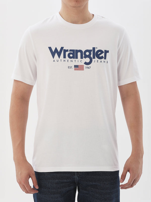 REGULAR FIT MEN'S SHORT SLEEVE T-SHIRT WHITE