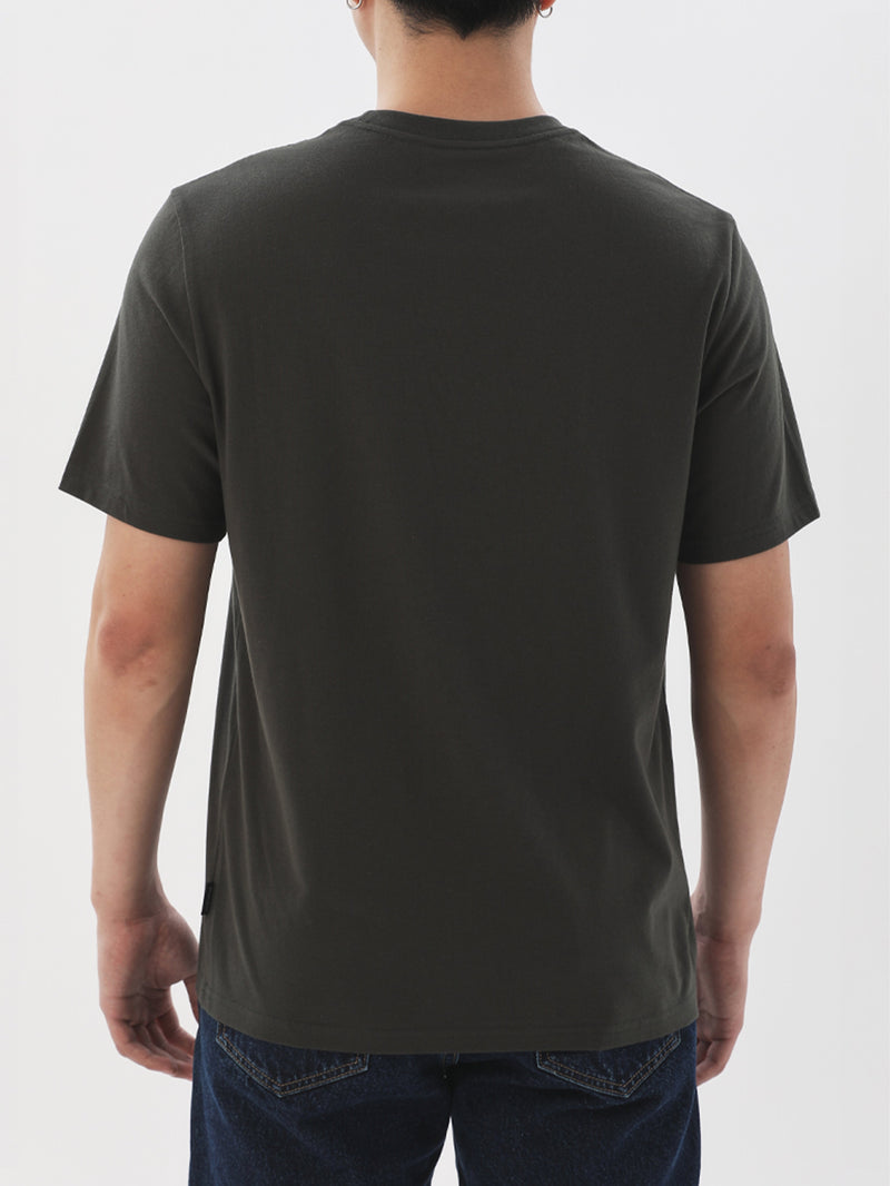 REGULAR FIT MEN'S SHORT SLEEVE T-SHIRT OLIVE GREEN