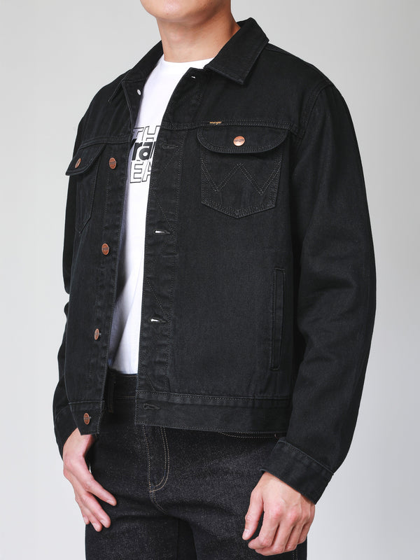 เสื้อแจ็คเก็ตผู้ชาย ทรงตรง สีดำ