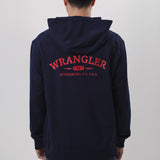 เสื้อฮู้ดดี้มีซิปผู้ชาย ทรงตรง สีกรมท่า