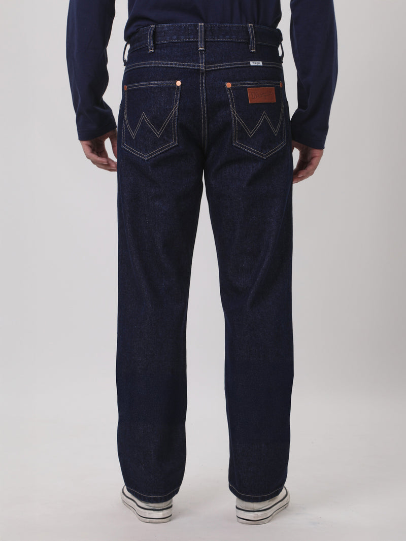 กางเกงยีนส์ผู้ชาย MWZ FIT เอวกลาง ทรงตรง สียีนส์เข้ม