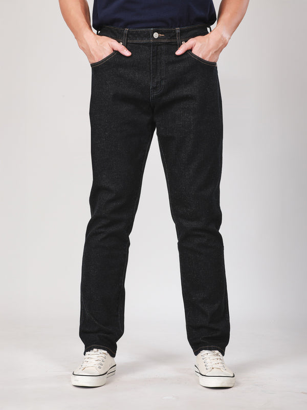 กางเกงยีนส์ผู้ชาย TEXAS TAPER FIT เอวกลาง ทรงตรง สียีนส์เข้ม