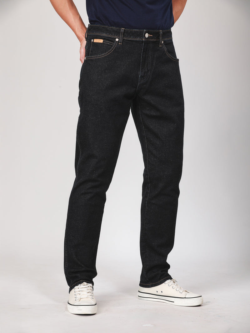 กางเกงยีนส์ผู้ชาย TEXAS TAPER FIT เอวกลาง ทรงตรง สียีนส์เข้ม