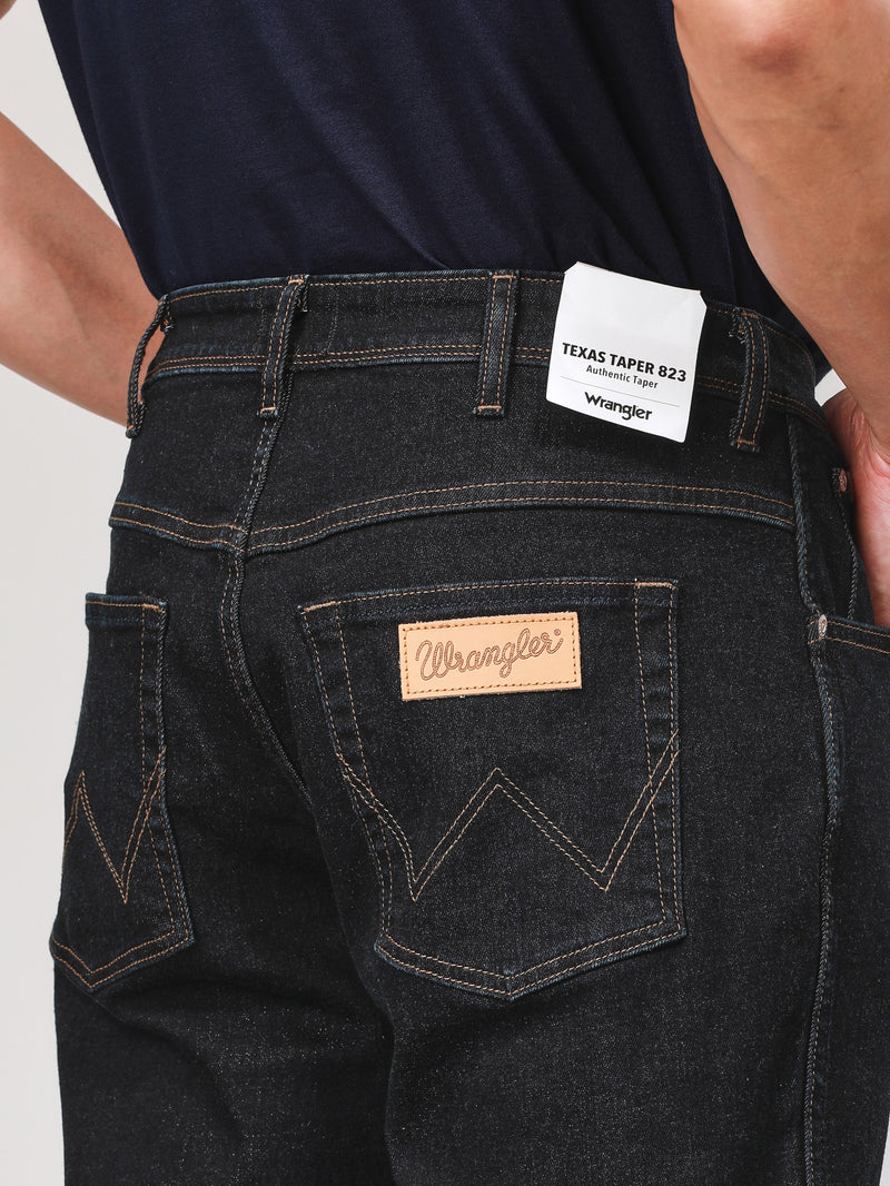 กางเกงยีนส์ผู้ชาย TEXAS TAPER FIT เอวกลาง ทรงตรง สียีนส์เข้ม