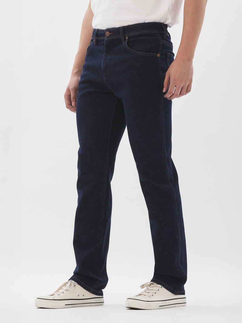 กางเกงยีนส์ผู้ชาย TEXAS SLIM FIT เอวกลาง ทรงเข้ารูป สีดำ