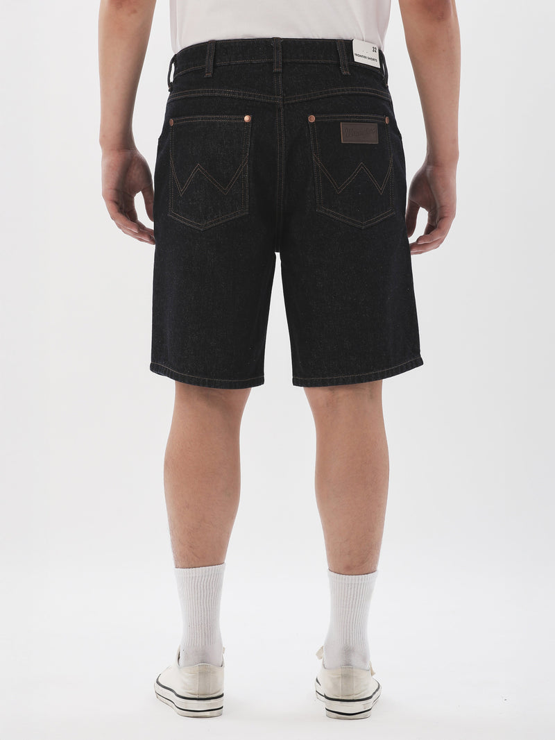 กางเกงขาสั้นผู้ชาย FRONTIER SHORTS FIT เอวกลาง ทรงกระบอก สียีนส์เข้ม