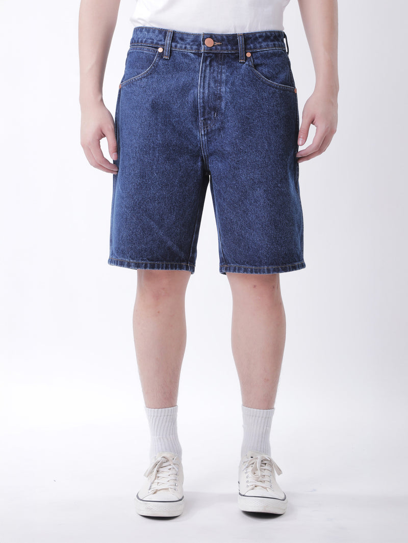กางเกงขาสั้นผู้ชาย FRONTIER SHORTS FIT เอวกลาง ทรงกระบอก สียีนส์กลาง