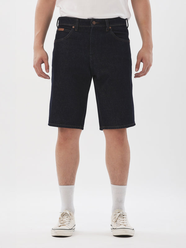 กางเกงขาสั้นผู้ชาย TEXAS SHORTS FIT เอวกลาง ทรงตรง สียีนส์เข้ม