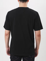 เสื้อยืดแขนสั้นผู้ชาย ทรงตรง สีดำ