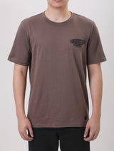 เสื้อยืดแขนสั้นผู้ชาย ทรงตรง สีน้ำตาล