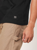 เสื้อยืดแขนสั้นผู้ชาย คอลเลคชั่น BIKER LOOK RELAXED FIT สีดำ