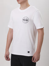 เสื้อยืดแขนสั้นผู้ชาย ทรงตรง สีขาว