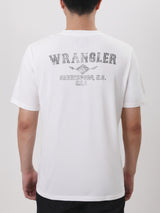 เสื้อยืดแขนสั้นผู้ชาย ทรงตรง สีขาว