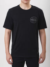 เสื้อยืดแขนสั้นผู้ชาย ทรงตรง สีดำ