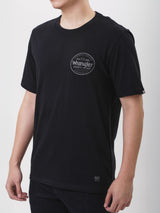 เสื้อยืดแขนสั้นผู้ชาย ทรงตรง สีดำ