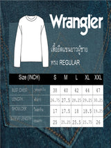 เสื้อยืดแขนยาวผู้ชาย คอลเลคชั่น BIKER LOOK ทรงตรง สีดำ