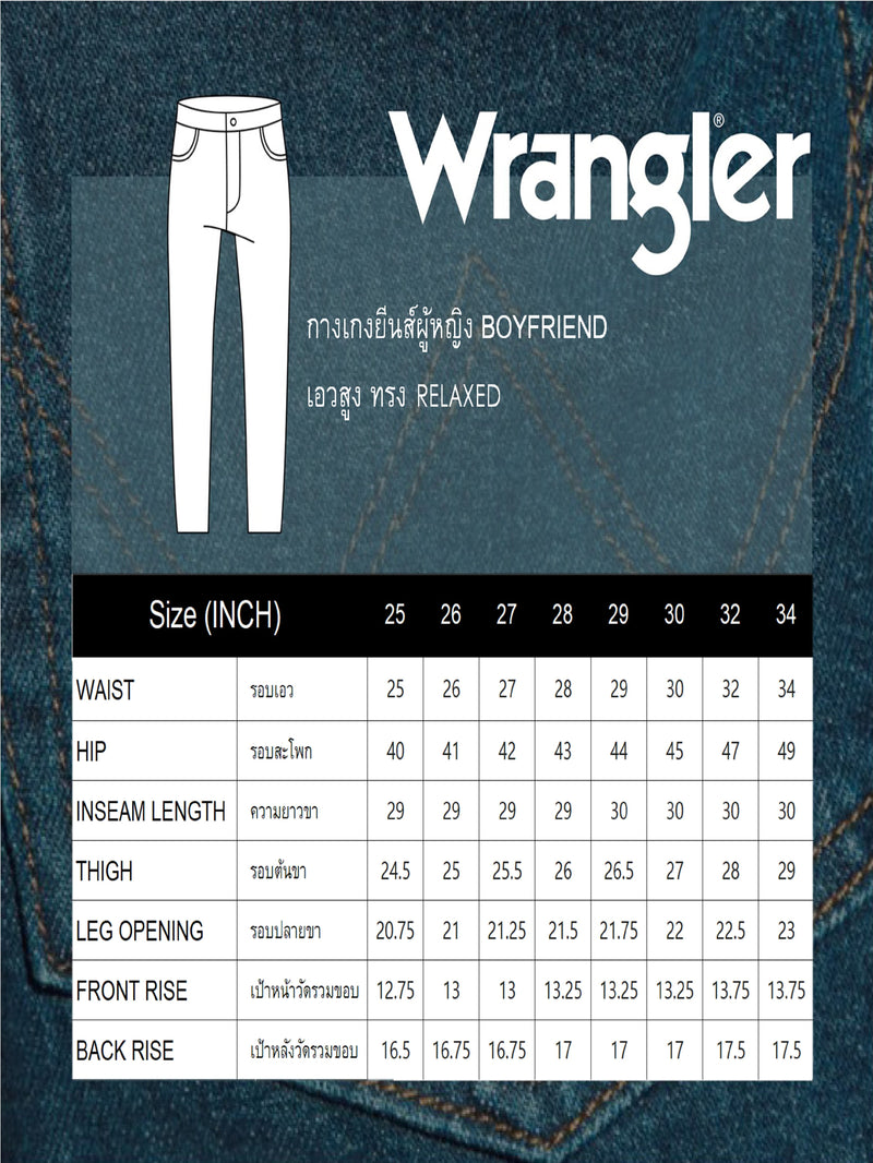 BOYFRIEND FIT EVERYDAY WITH WRANGLER COLLECTION HIGH RELAXED WOMEN'S JEANS MID INDIGO