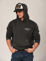 เสื้อฮู้ดดี้ผู้ชาย คอลเลคชั่น BIKER LOOK ทรงตรง สีเทา