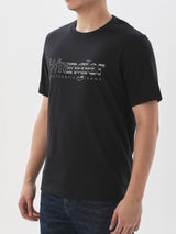 เสื้อยืดแขนสั้นผู้ชาย ทรงตรง สีดำ