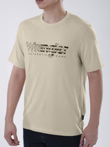 REGULAR FIT MEN'S SHORT SLEEVE T-SHIRT BEIGE