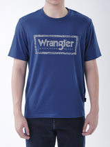 เสื้อยืดแขนสั้นผู้ชาย ทรงตรง สีน้ำเงิน