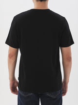 เสื้อยืดแขนสั้นผู้ชาย ทรงตรง สีดำ